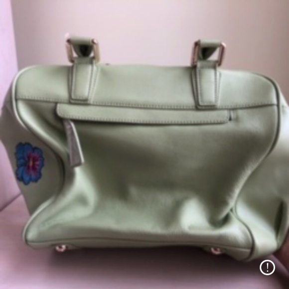 Sale! New Sharif Celadon Leather Embroidered Floral Bag & Vera Bradley Wallet - Picture 14 of 14